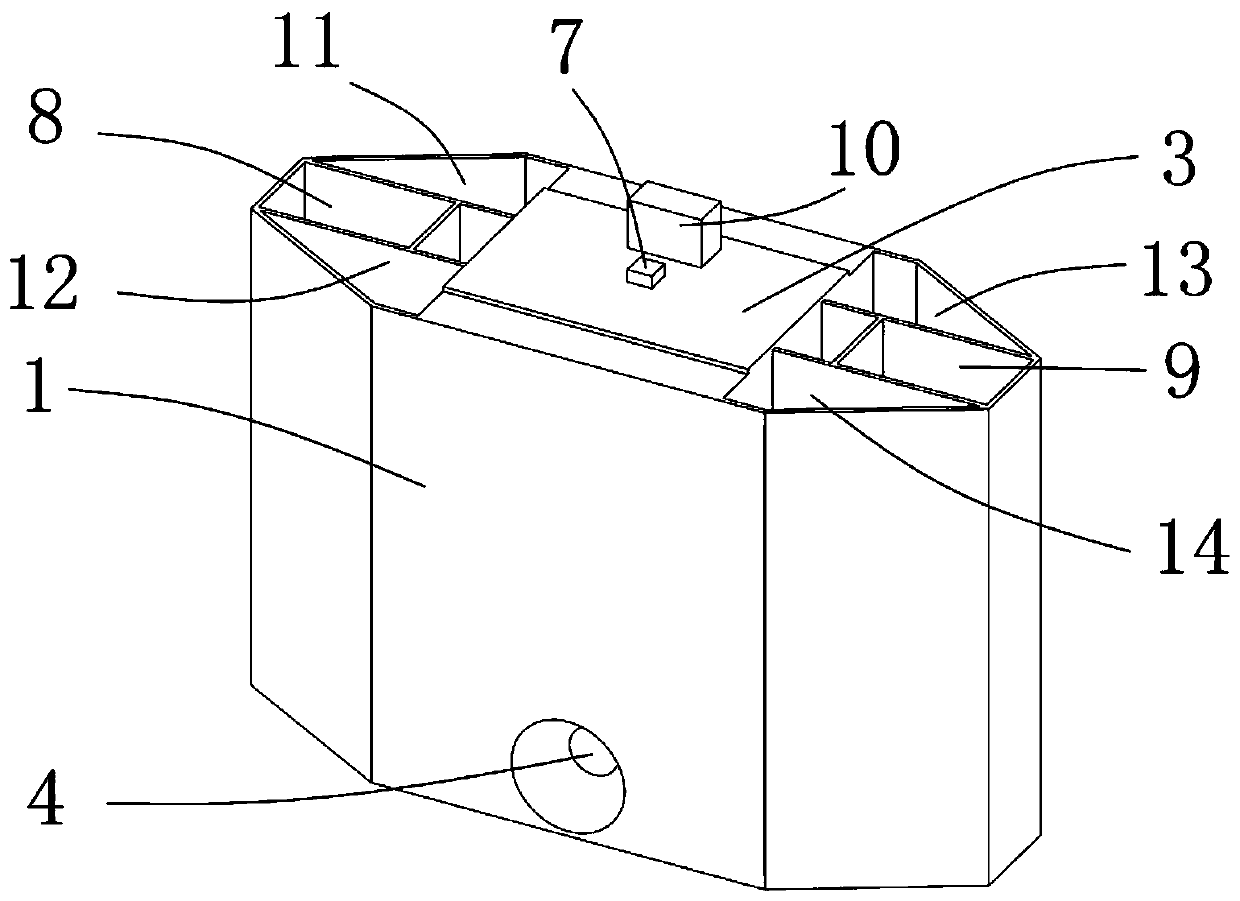 Ship lock floating access door device and automatic sinking and floating control method