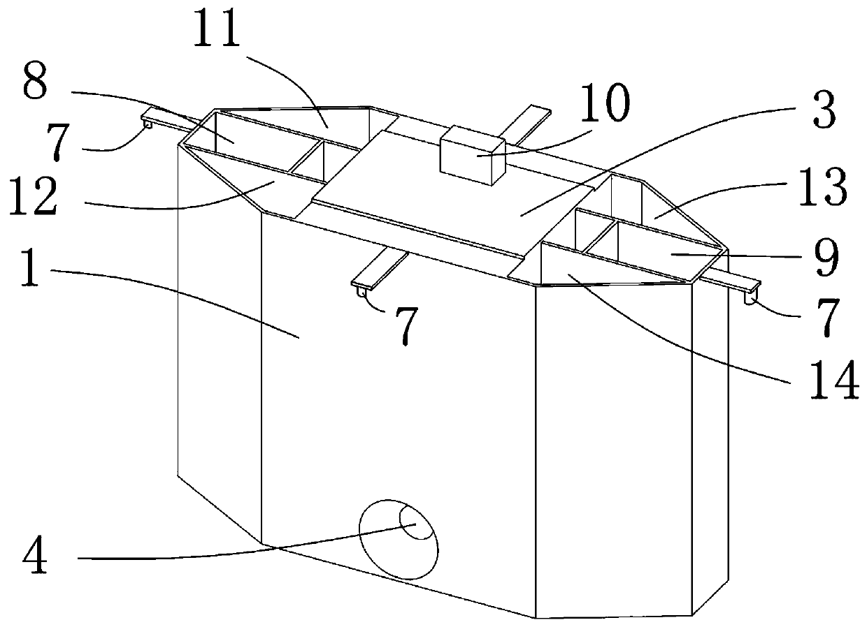 Ship lock floating access door device and automatic sinking and floating control method