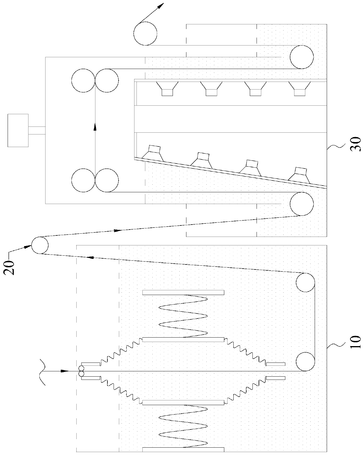 Cloth material infiltration system