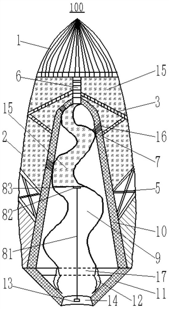 Cartridge-case-free bullet