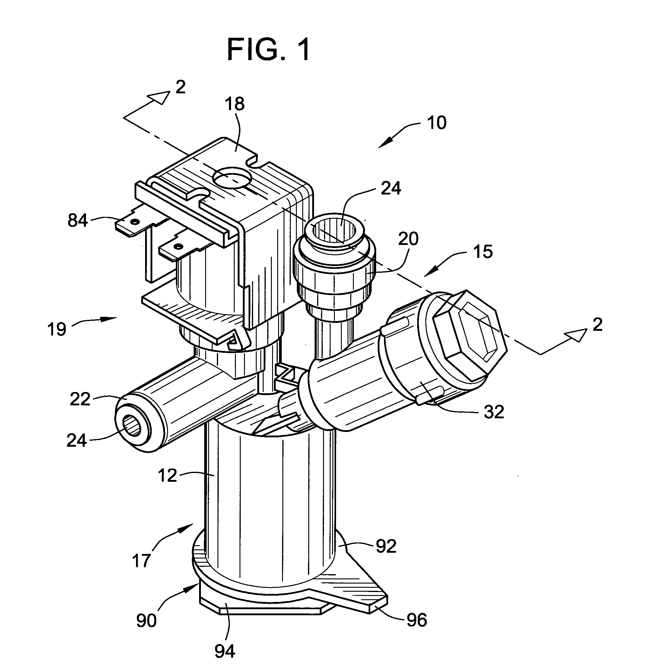 Pressure regulated solenoid valve having integral mounting structure