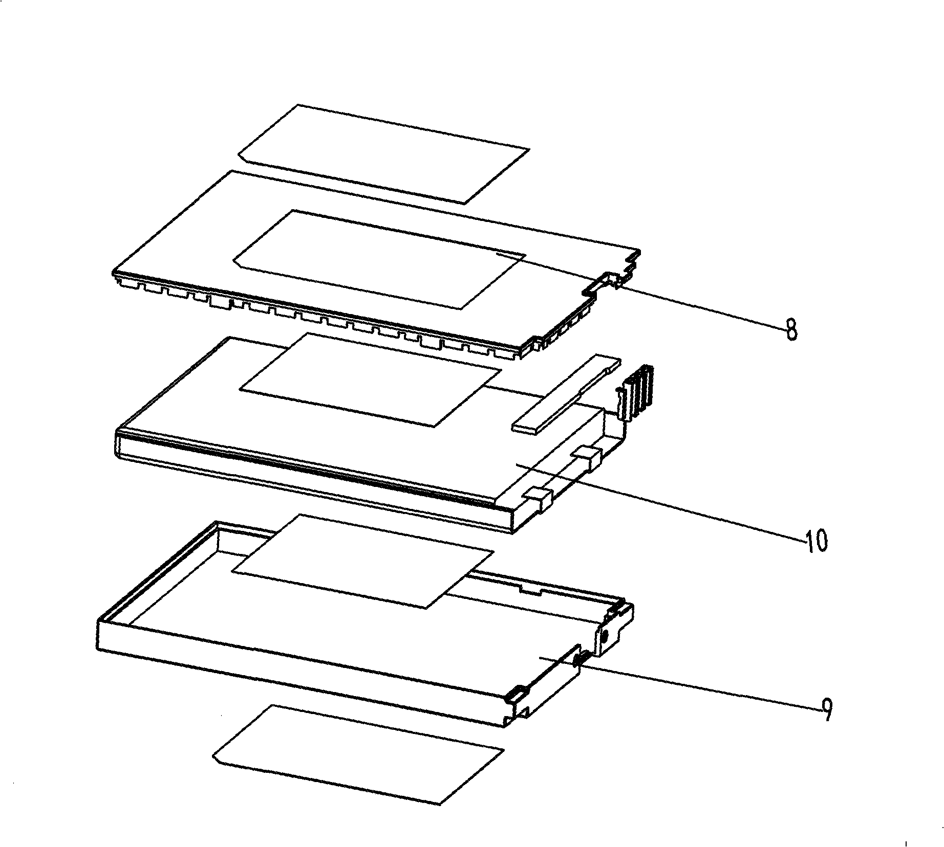 Polymer battery packaging structure