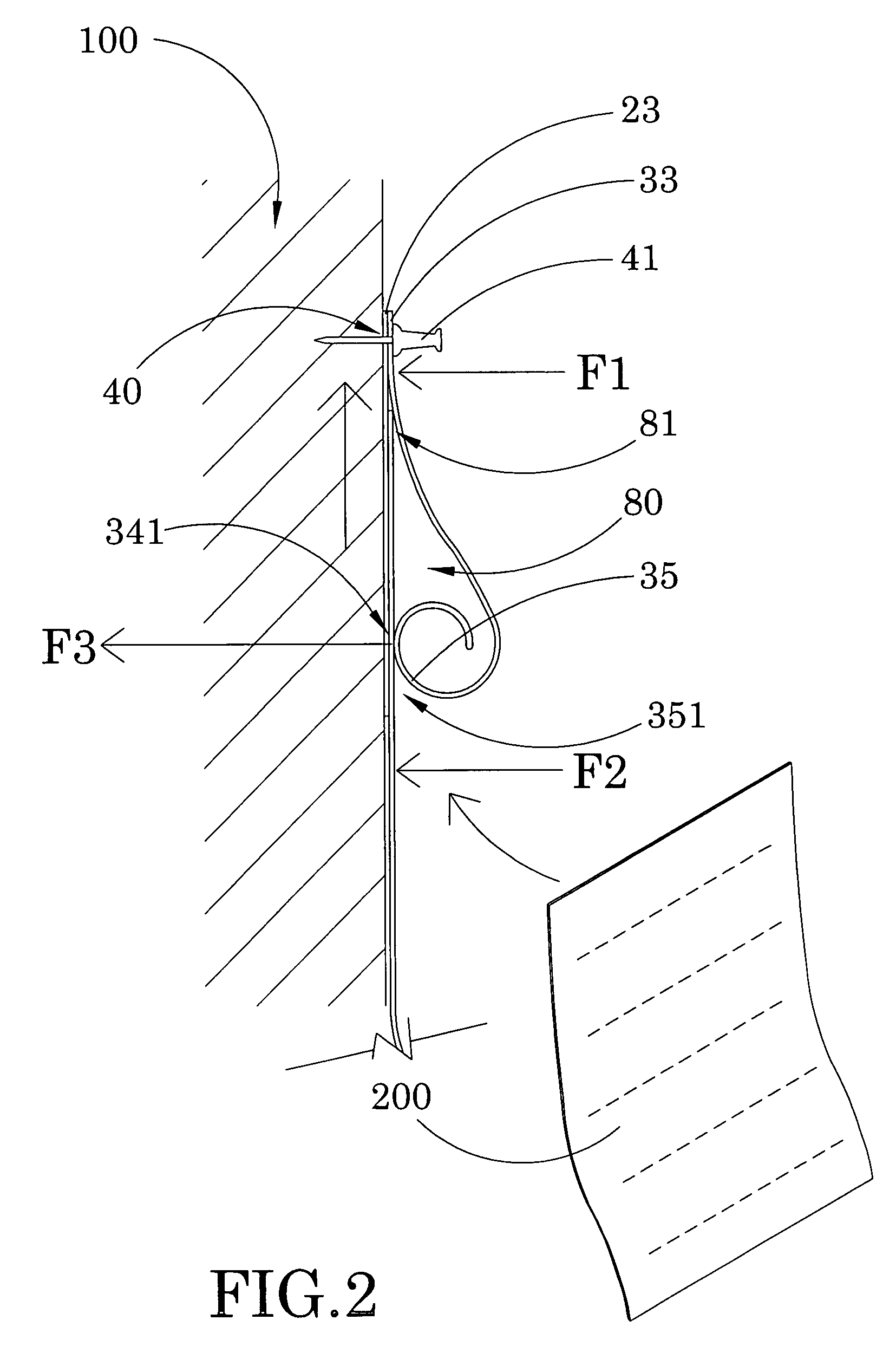 Wall mount clip for sheet like material such as paper/pictures