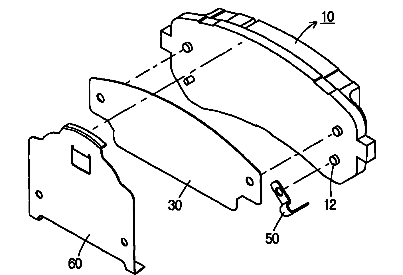 Anti-noise plate supplying device of automobile brake block