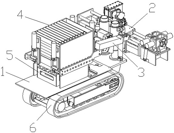 Drill carriage device for intelligently and automatically feeding drill rods for coal mine