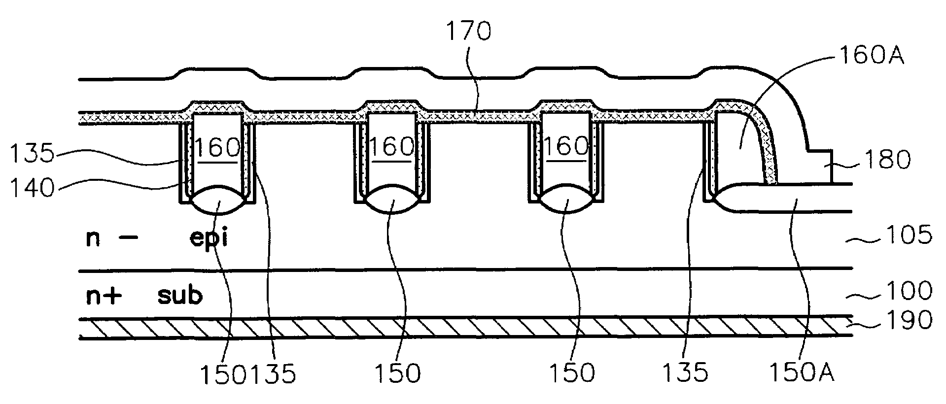 High switching speed two mask schottky diode with high field breakdown