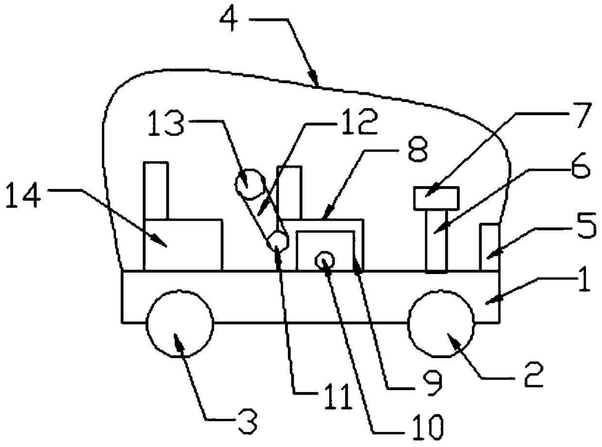 Four-wheeled electric car