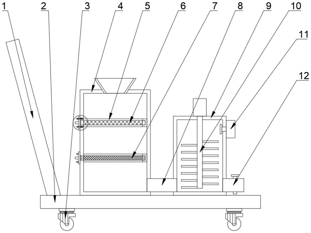 Device for filtering sewage