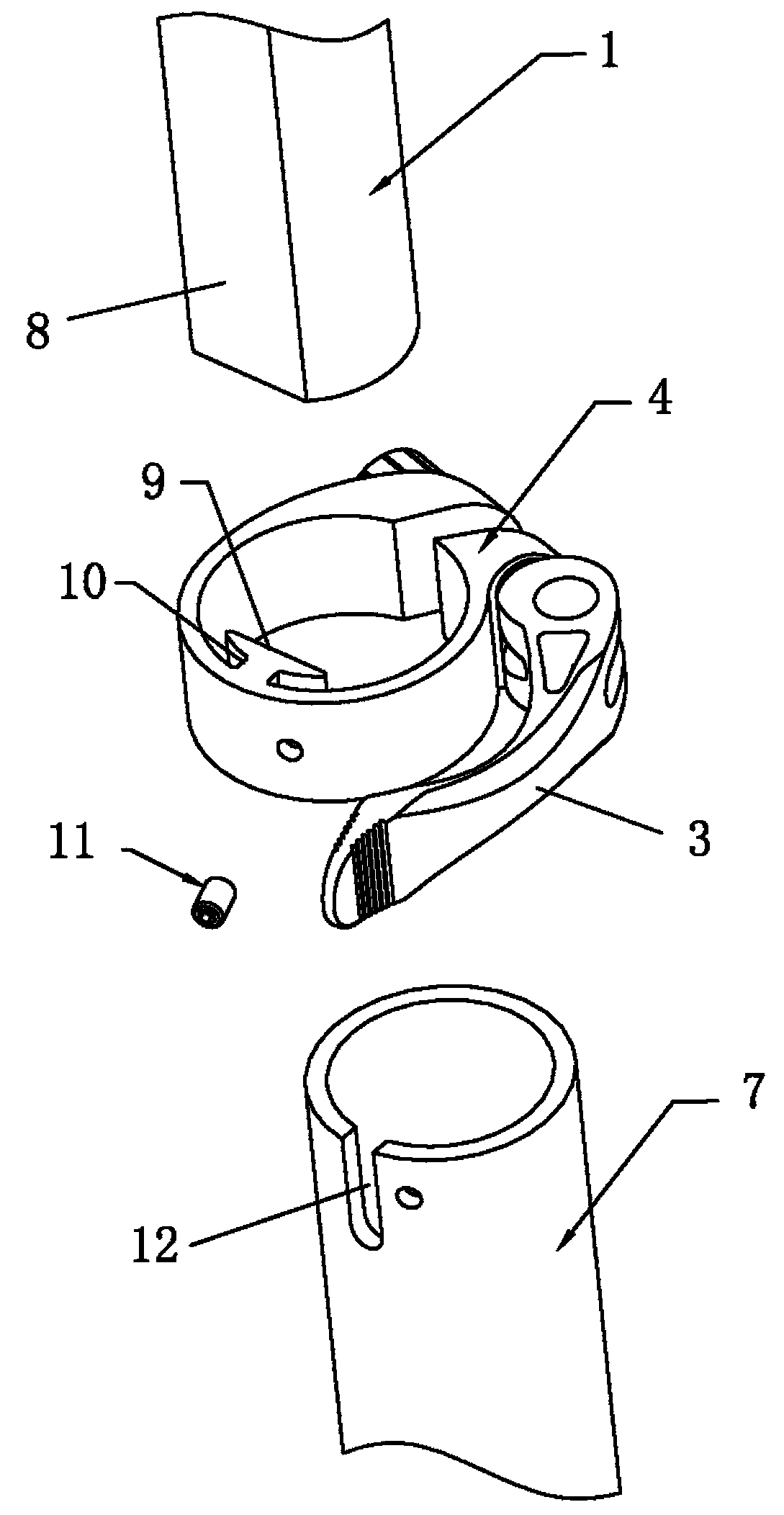 Locking device of telescopic pipe