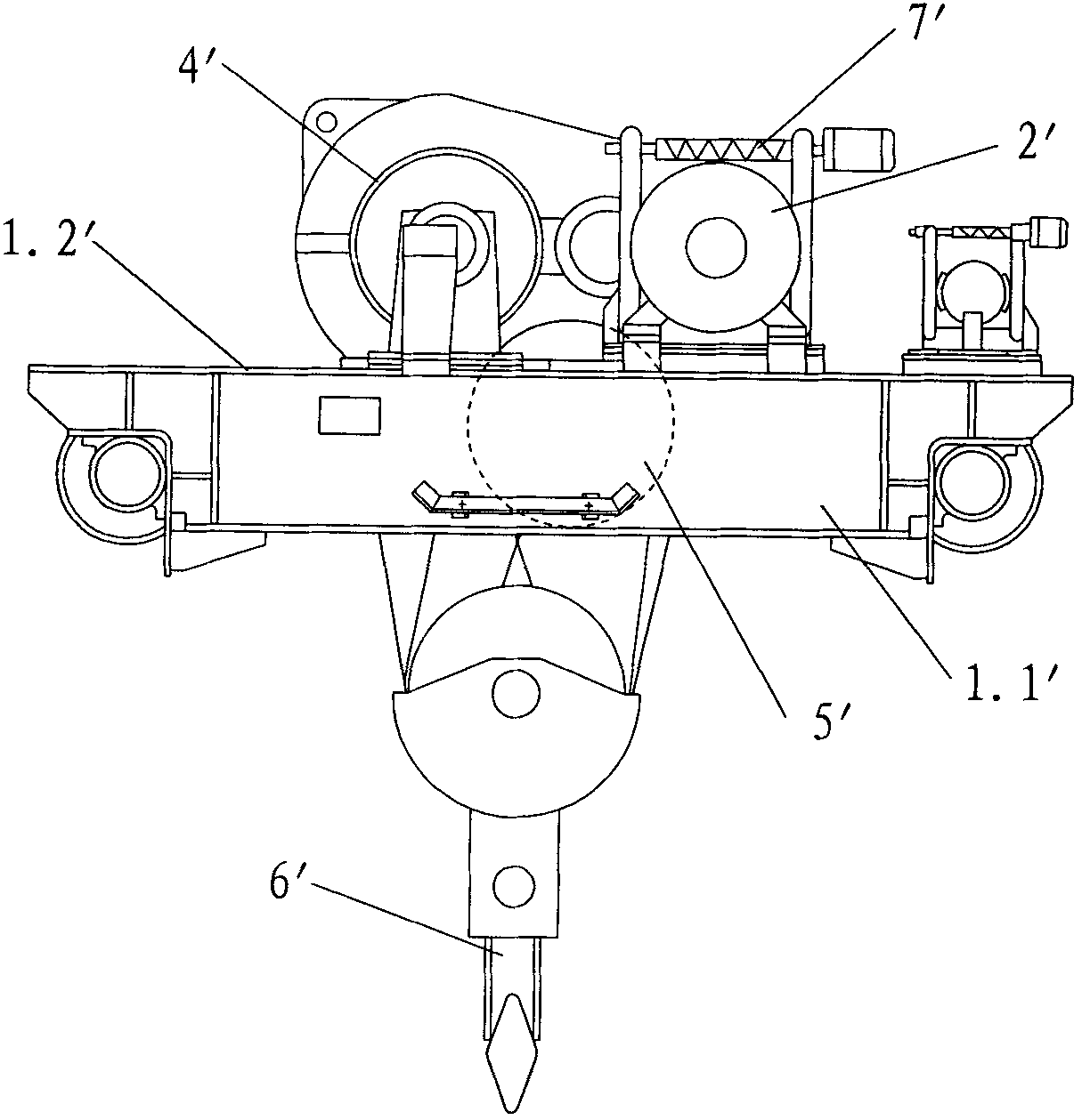 Dolly for overhead and gantry cranes