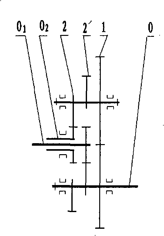 Gear torsional moment converter and reciprocating piston power machine for gear transmission