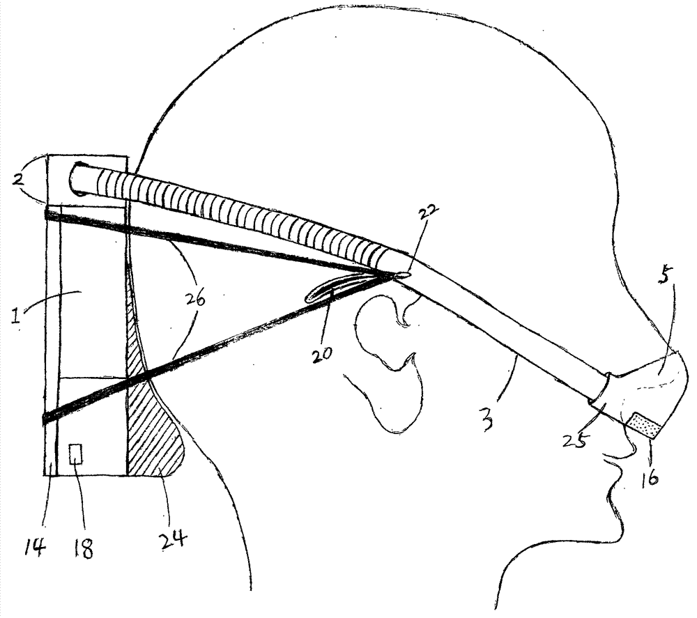 Ear-carrying type air filtering respirator