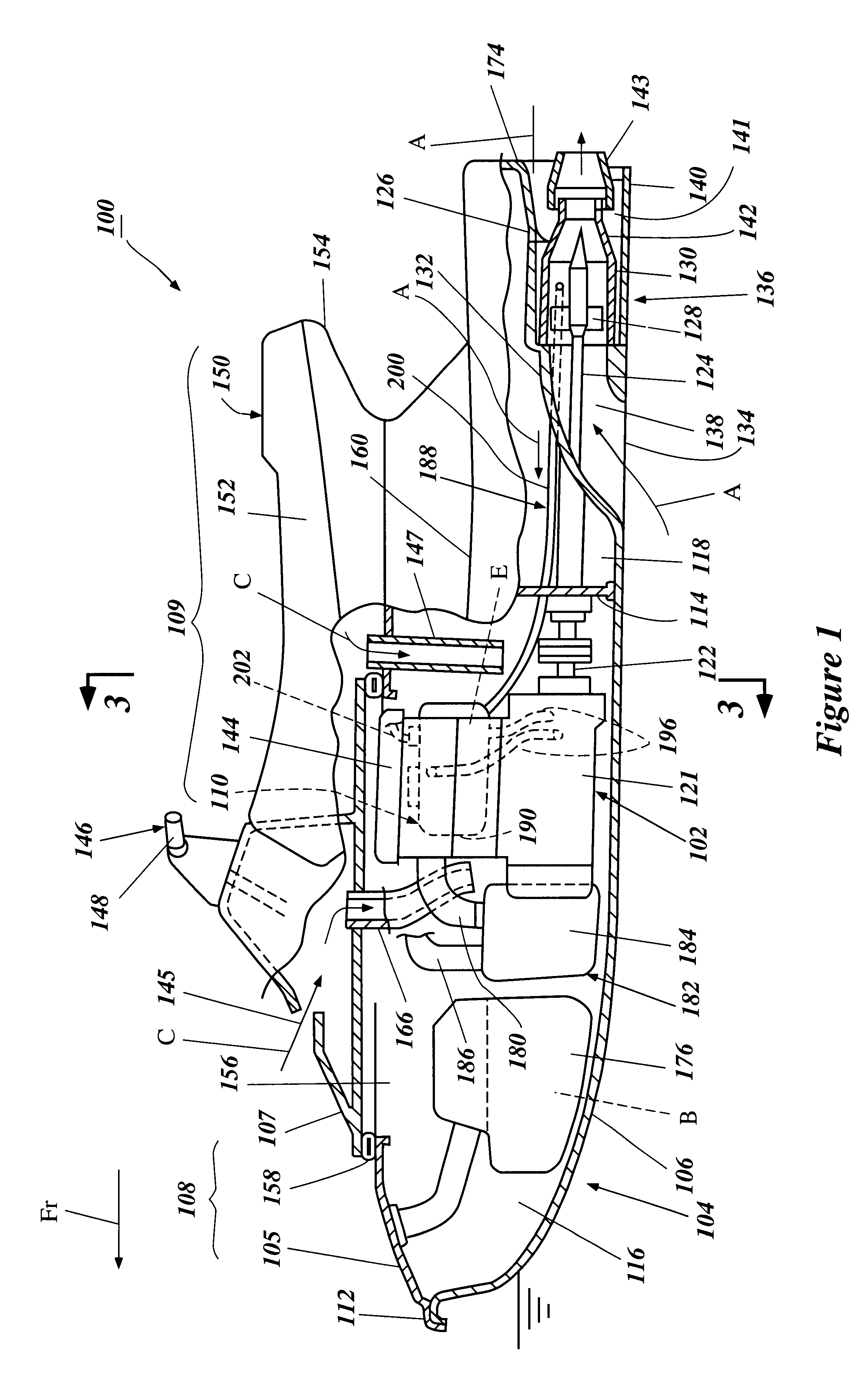 Cooled oil reservoir for watercraft