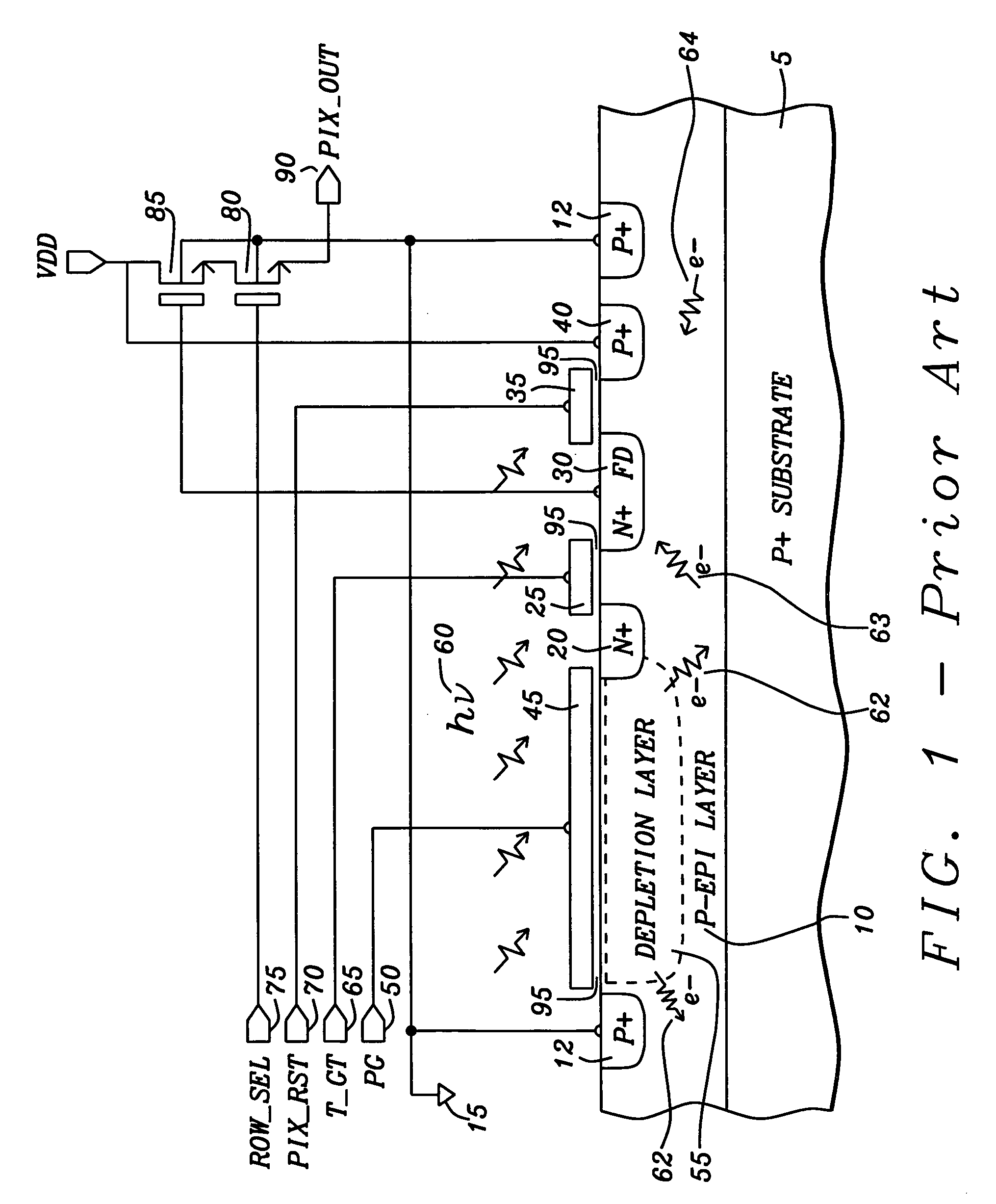 Snapshot CMOS image sensor with high shutter rejection ratio