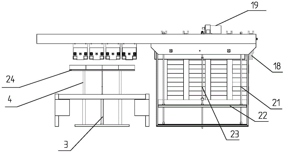 Adjustable automatic stacker and control method for row corrugated paper