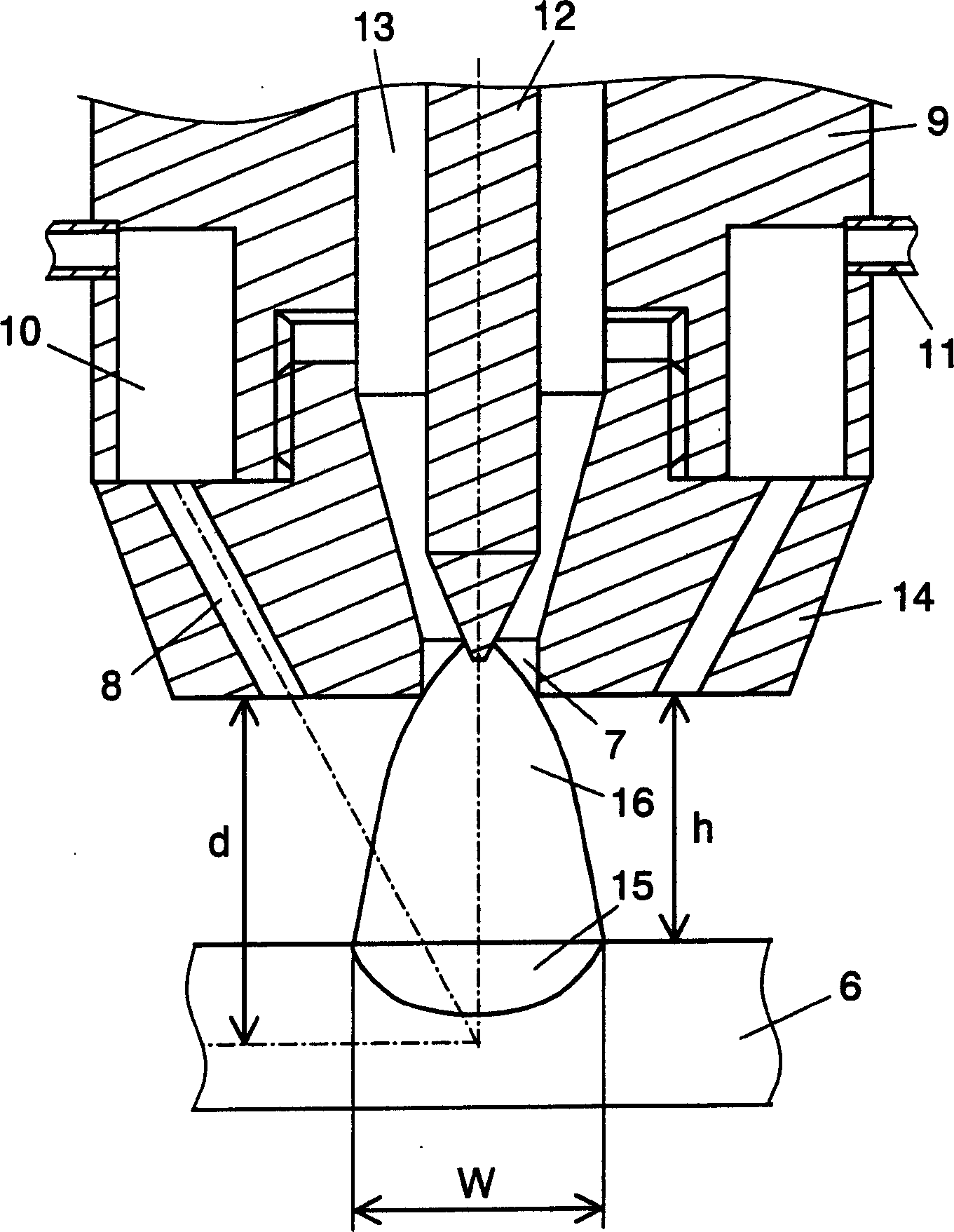 Powder plasma welding device and welding method