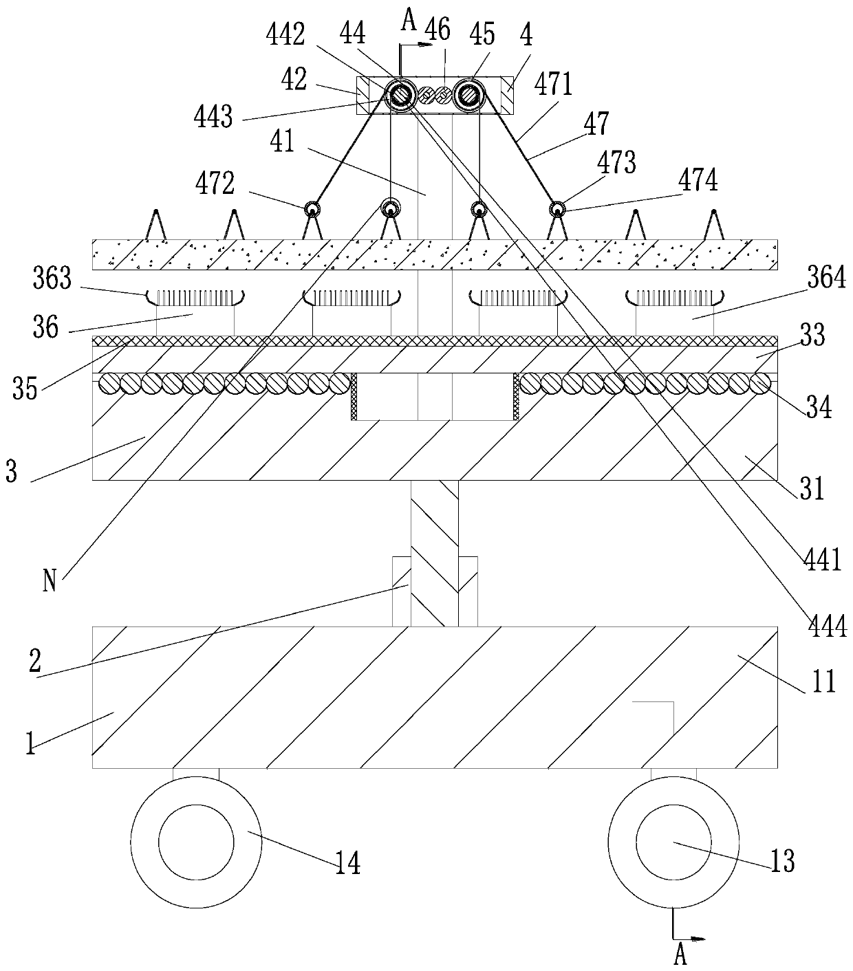 Prefabricated composite floor slab fixing mounting construction method