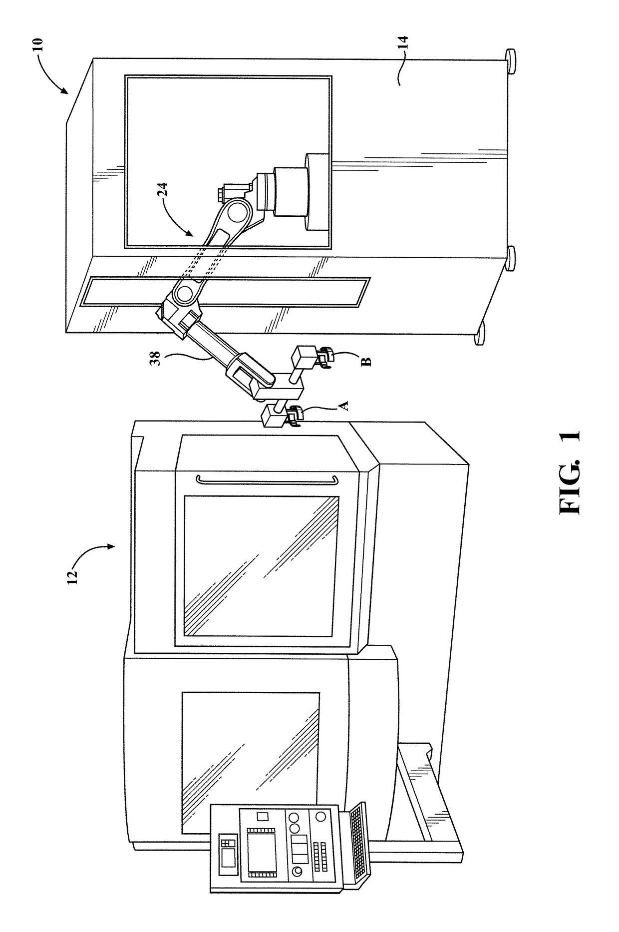 Flexible automation cell for performing secondary operations in concert with a machining center and roll check operations