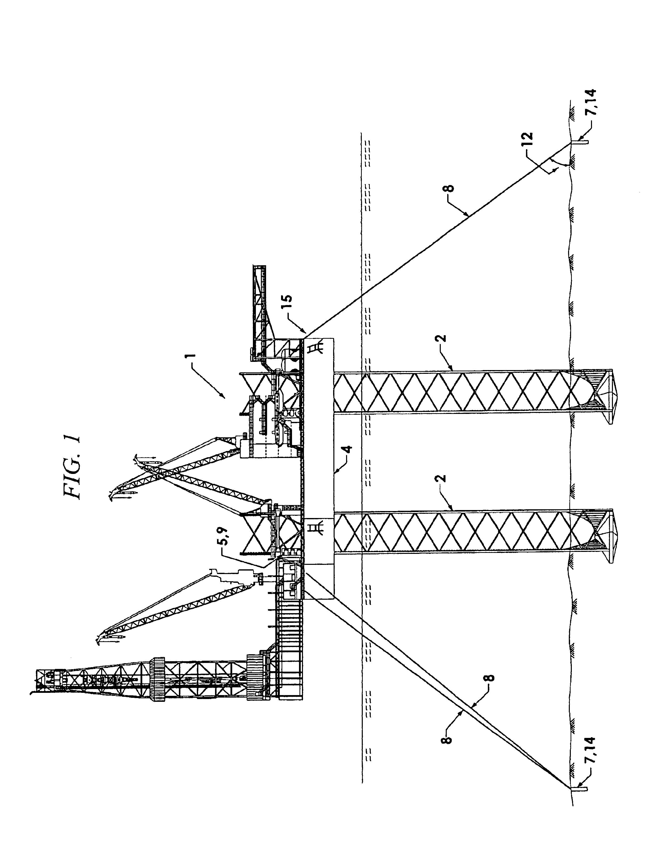 Taut mooring system for jack-up type mobile offshore platforms