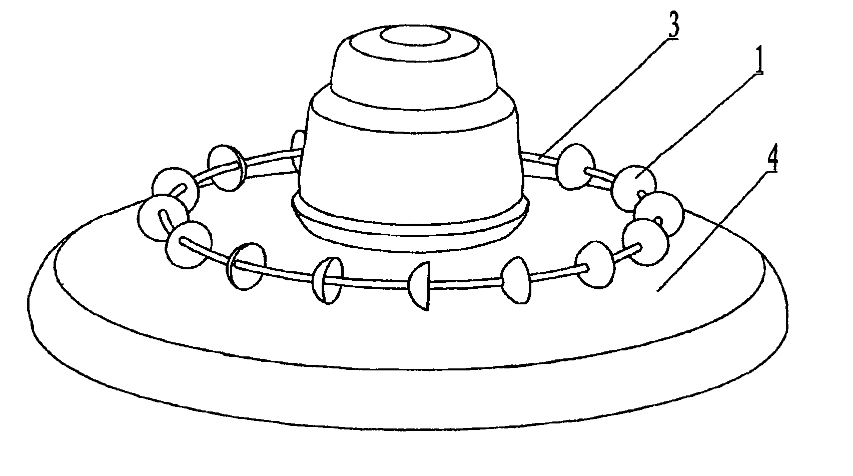 Cleaning rings for insulator driven by wind