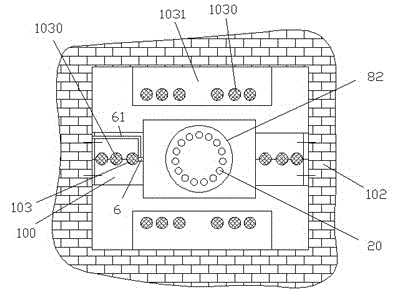 Cooling device assembly for power well in building