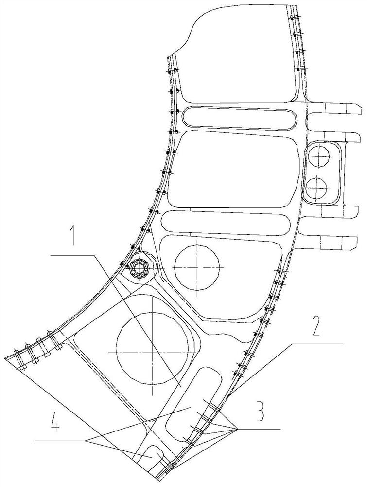 Precise hole leading method for machining training plane skin