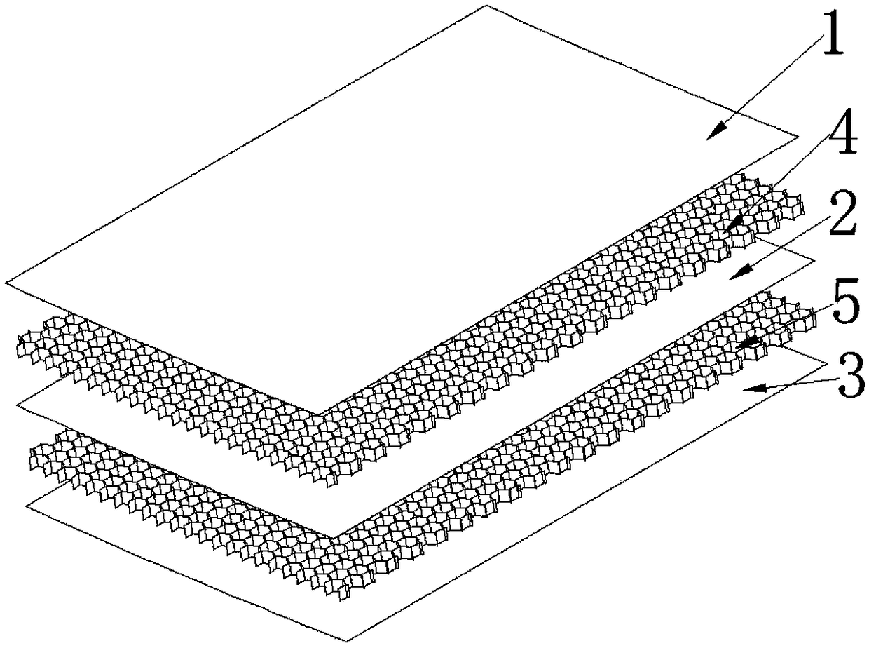 Composite honeycomb sandwich structure for oversized single-curved reflection surface and formation method thereof