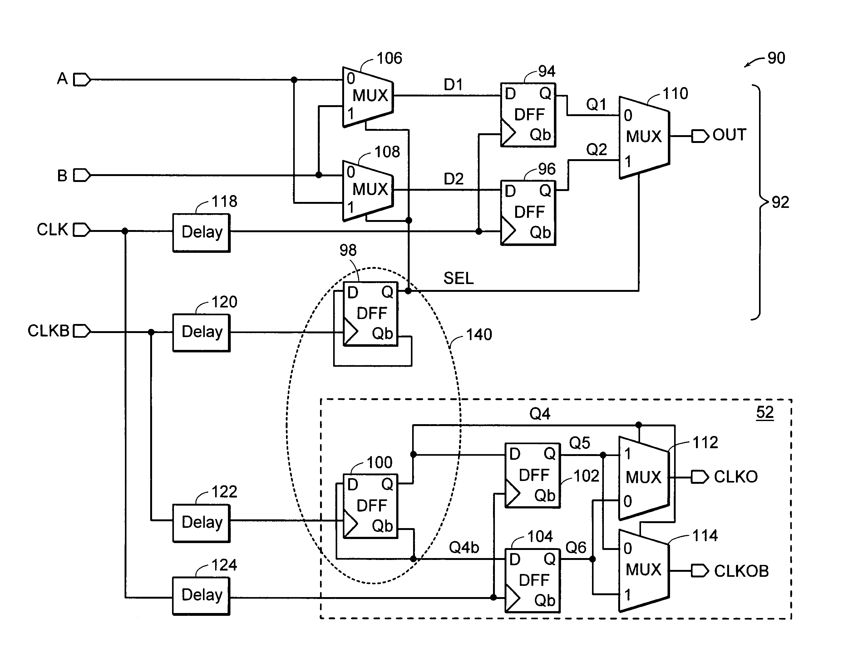 System and method for reducing skew in complementary signals that can be used to synchronously clock a double data rate output