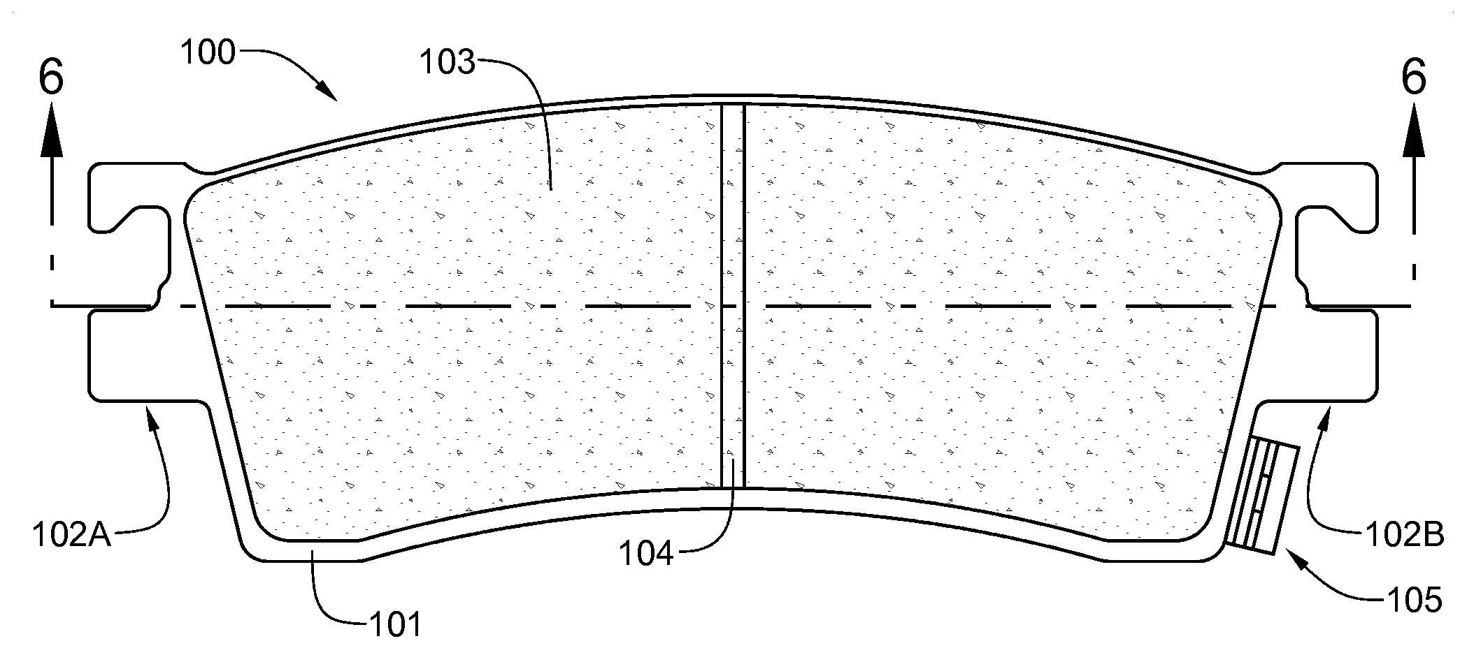 Disc brake pads having a visual wear indicator which signals the need for pad replacement