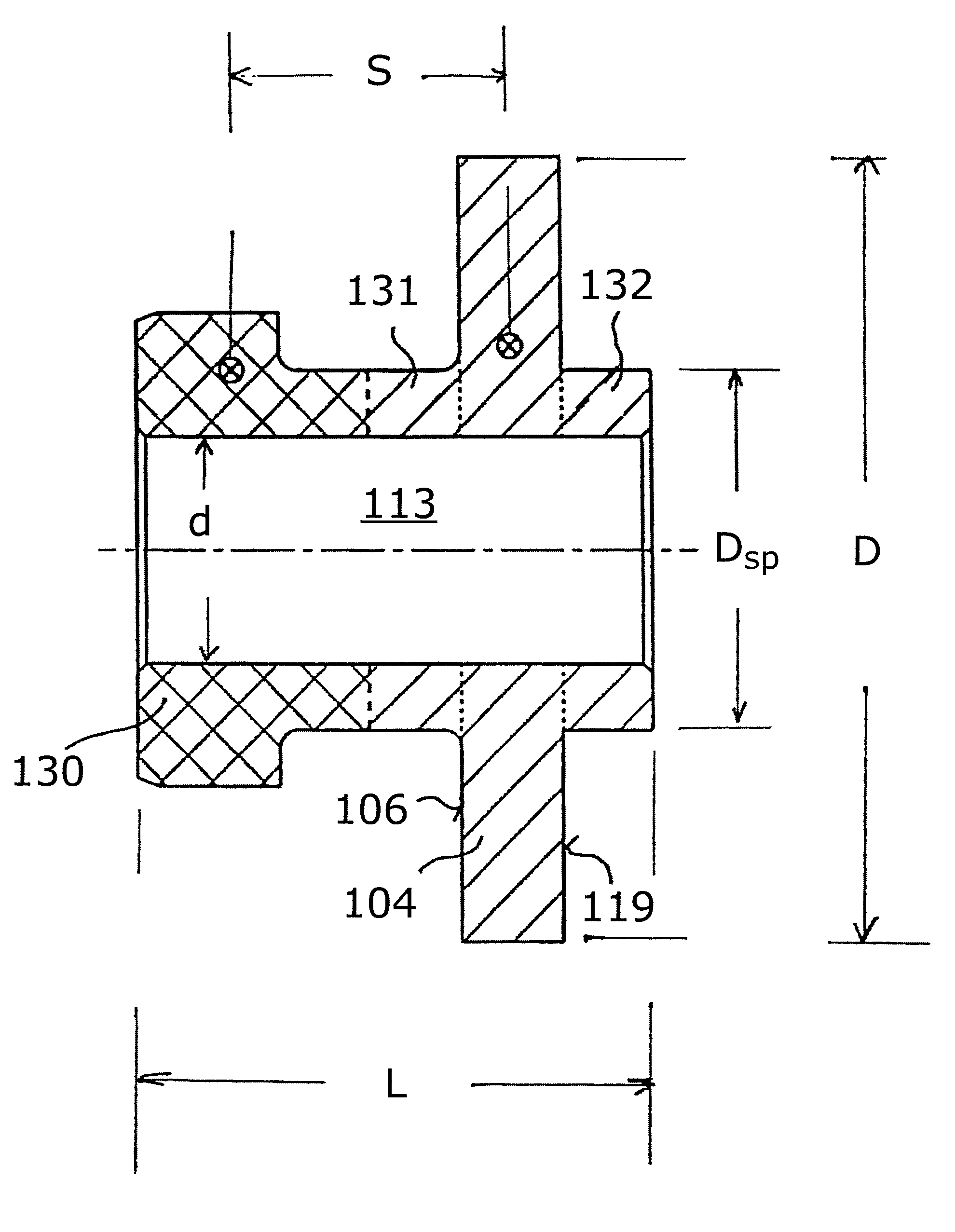 Axial plain bearing assembly