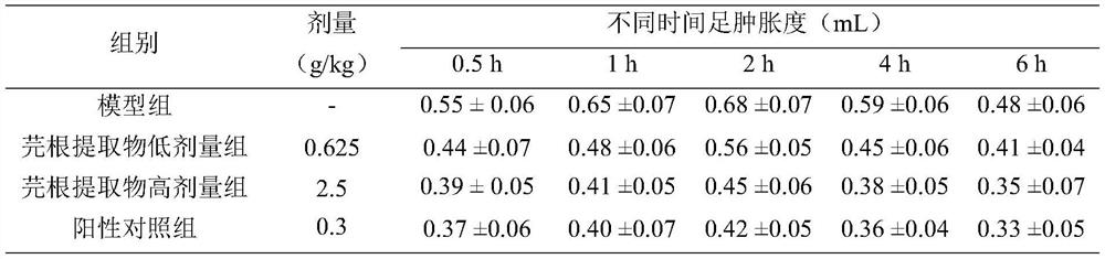 Application of common turnip in preparation of medicines for relieving swelling and pain