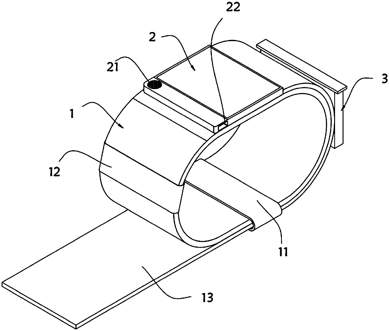 Medical ward interconnected calling wristwatch based on a wireless network