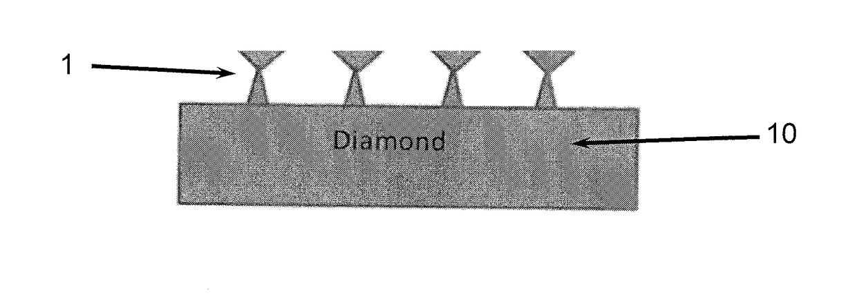 Wavelength selective optical nanostructures fabricated on the surface of bulk homogenous substrates