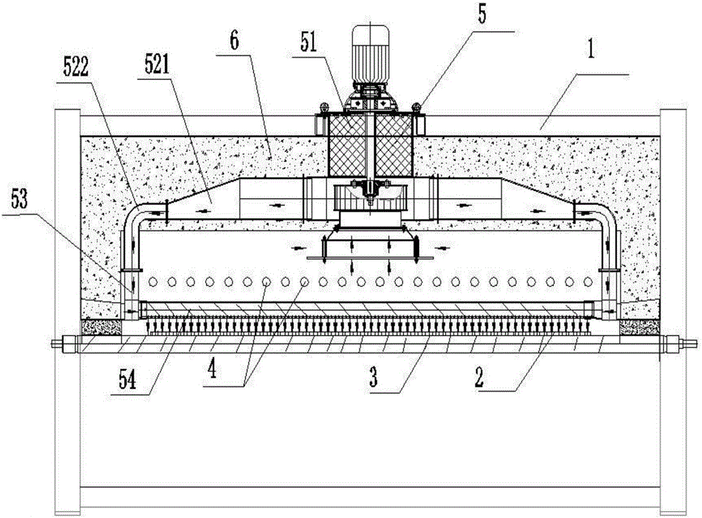 Glass heating furnace and heating method