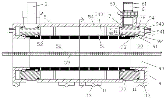 Tea leaf drying device with movement wheels