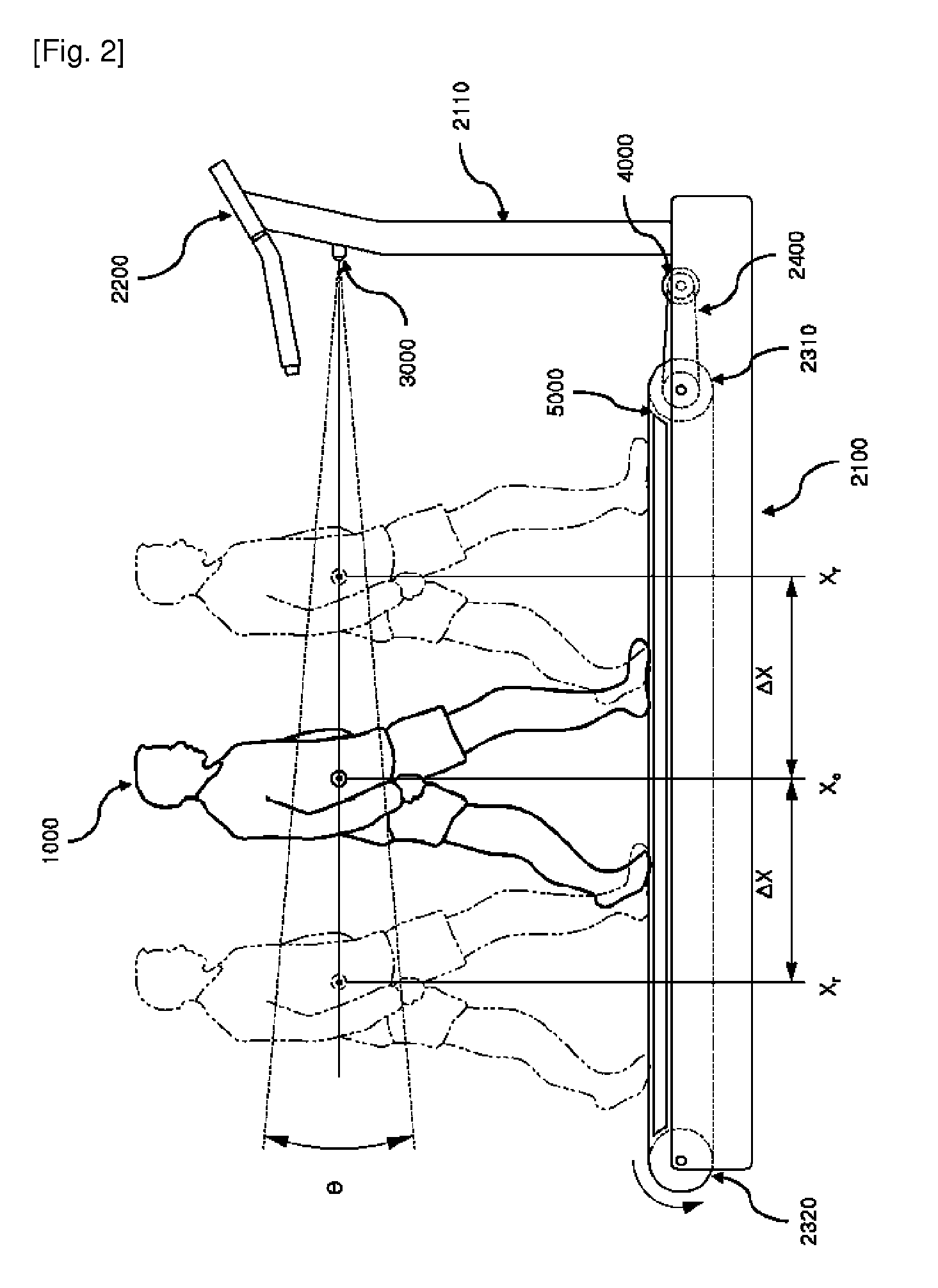 Treadmill with automatic speed control and control module of the same