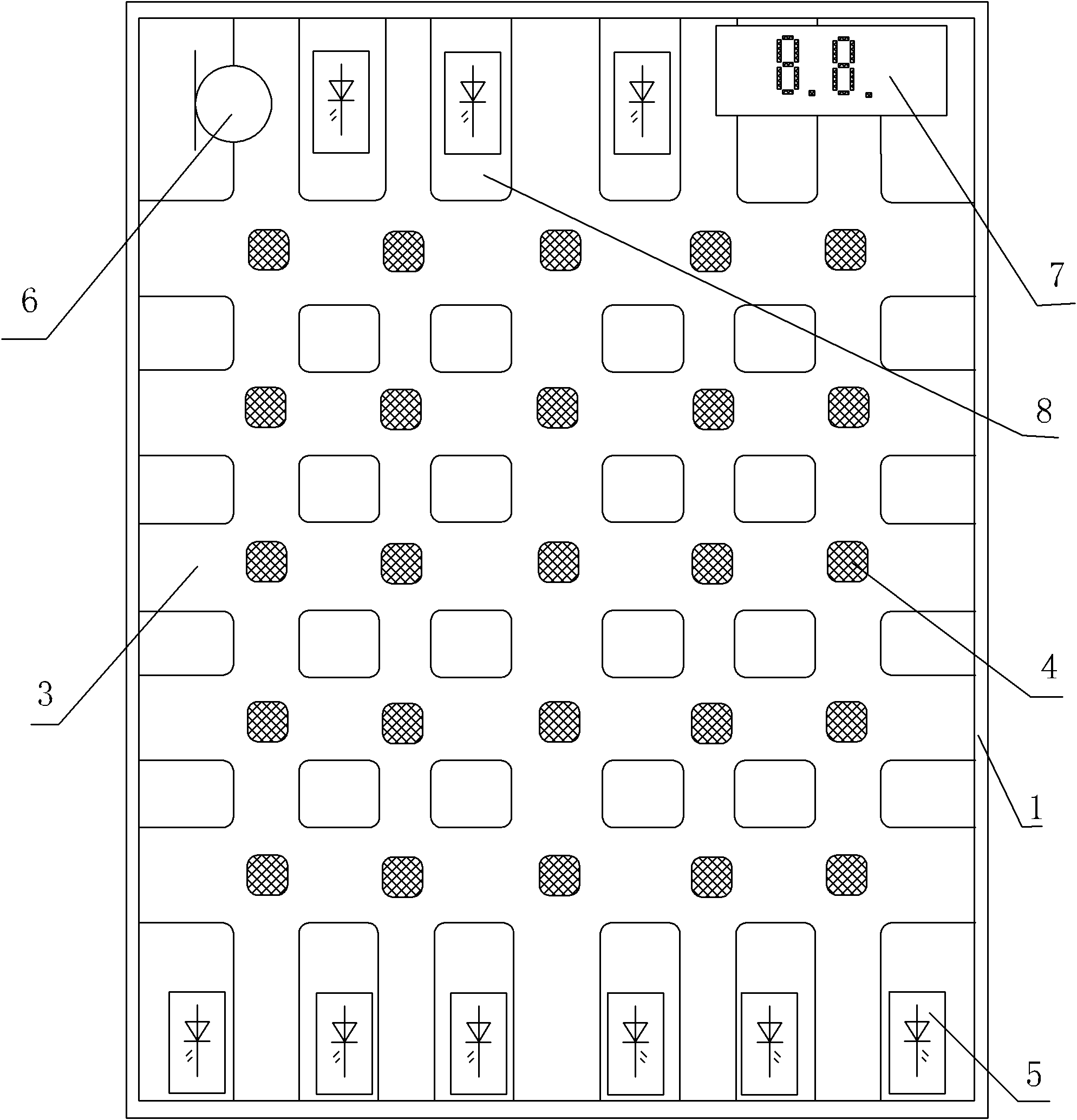 Dynamic-induction-type control interface device with chute pen sections and using method thereof