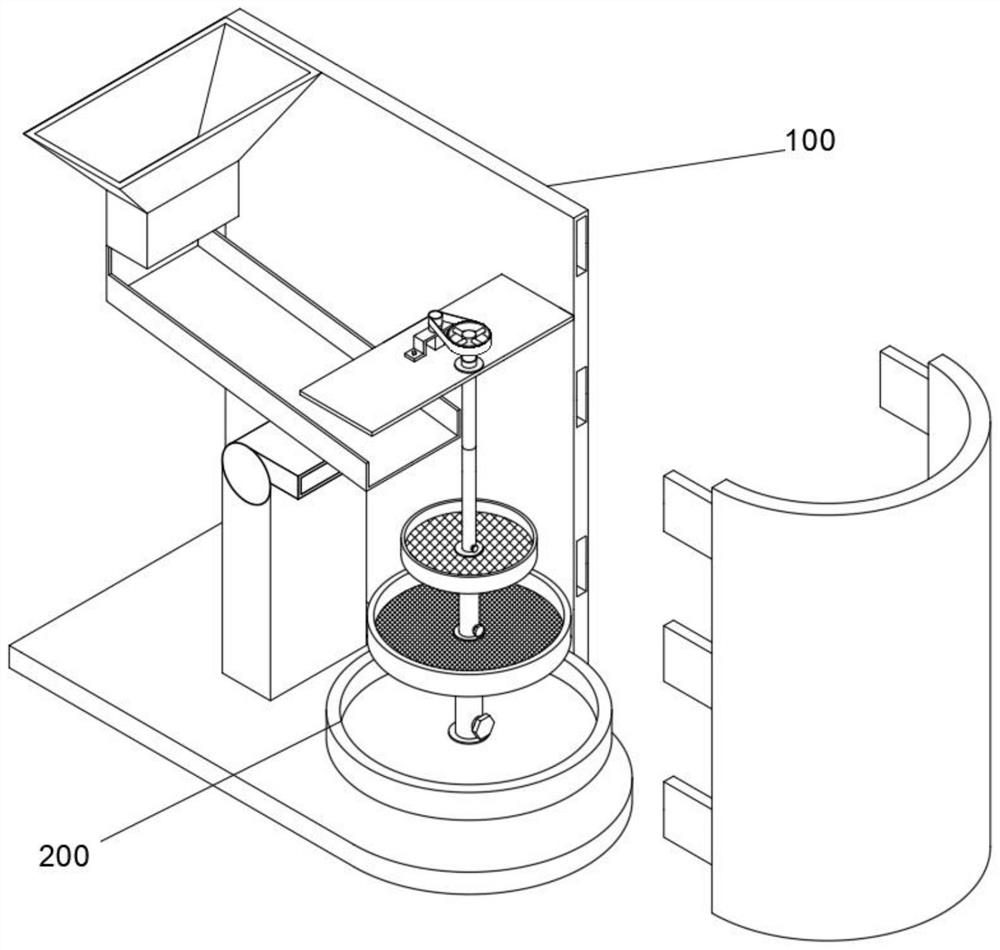 Grading device for grain size screening of fresh nostoc