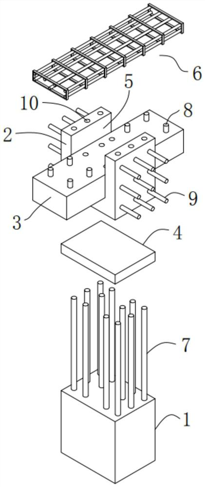 A prefabricated building superimposed lotus root beam-column joint structure and its construction method