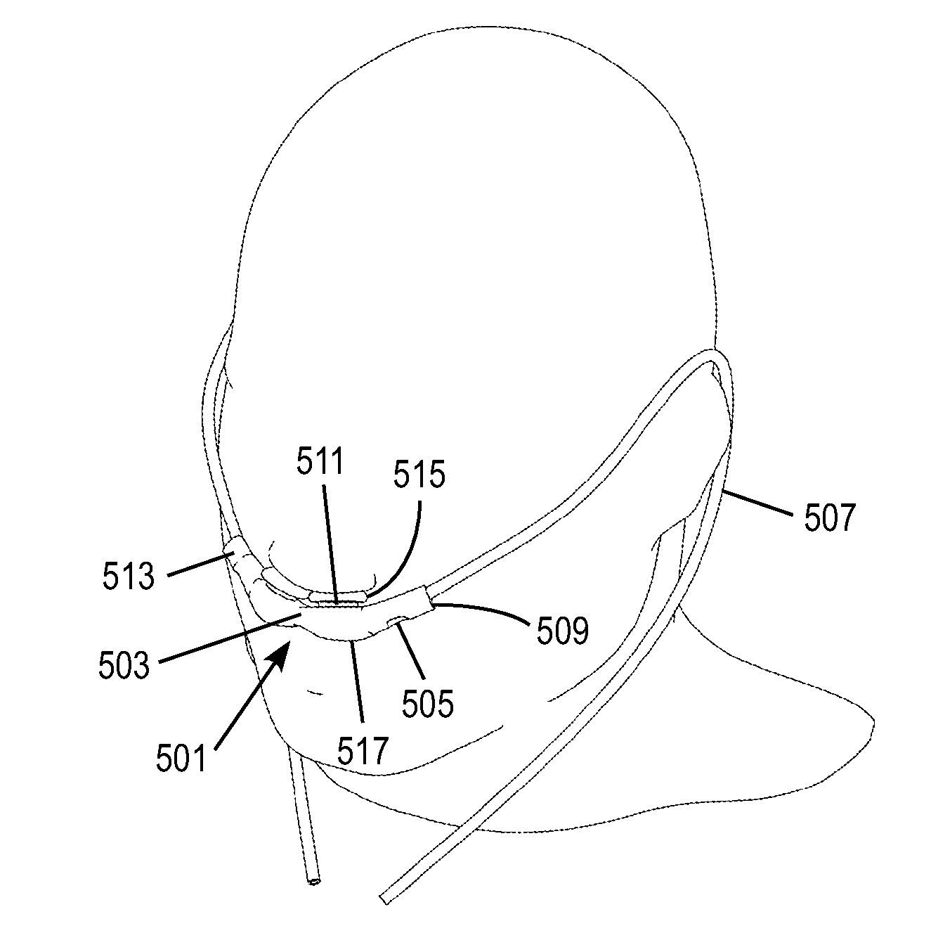 Methods, systems and devices for non-invasive ventilation including a non-sealing ventilation interface with an entrainment port and/or pressure feature