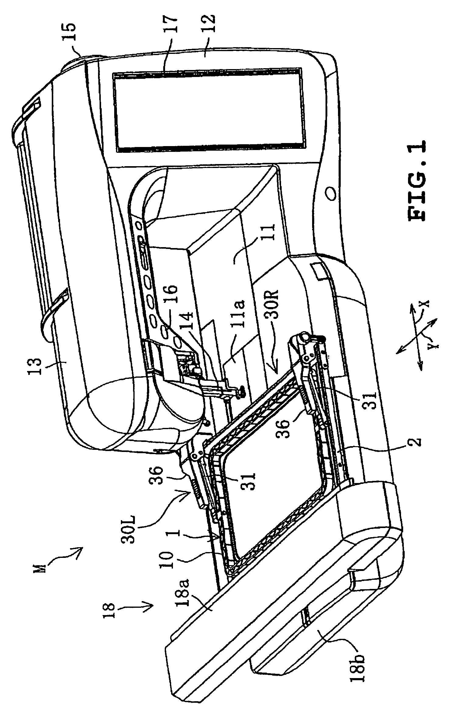 Embroidery frame for use with embroidery sewing machine