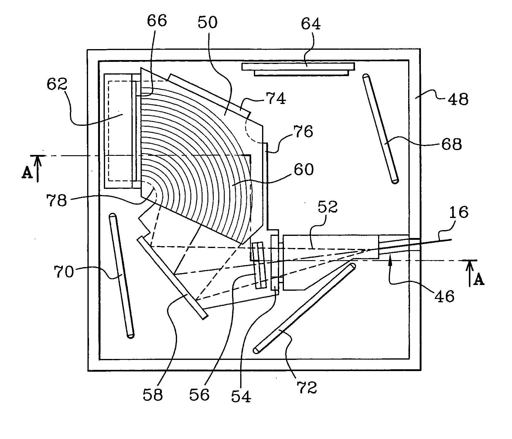 Integrated optical spectrometer with high spectral resolution in particular for high-speed telecommunications and metrology and a method for manufactruing same