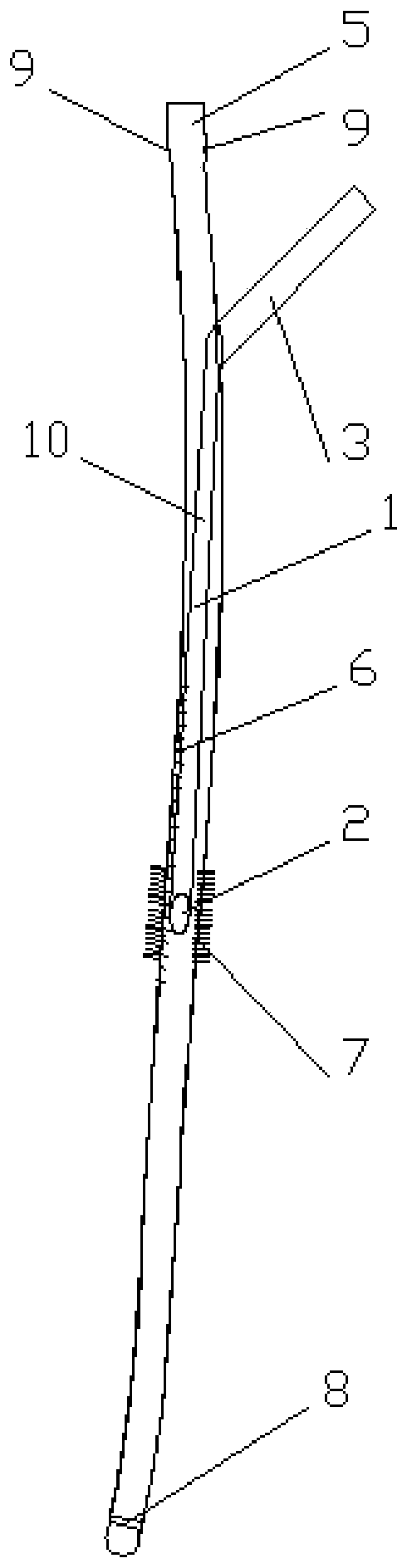 An anal fistula flushing floating thread