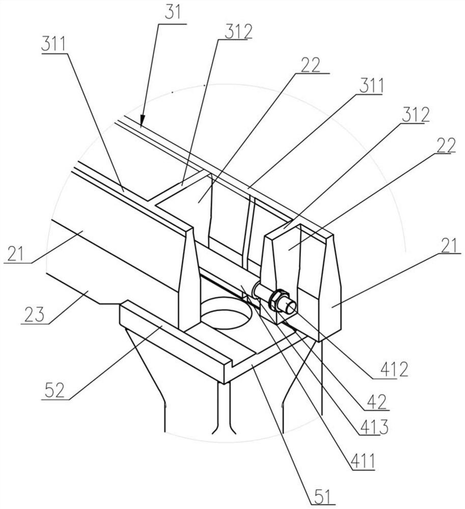 Checker brick support device of hot-blast stove