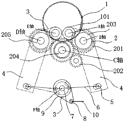 Double-cylinder symmetrical rolling mechanism