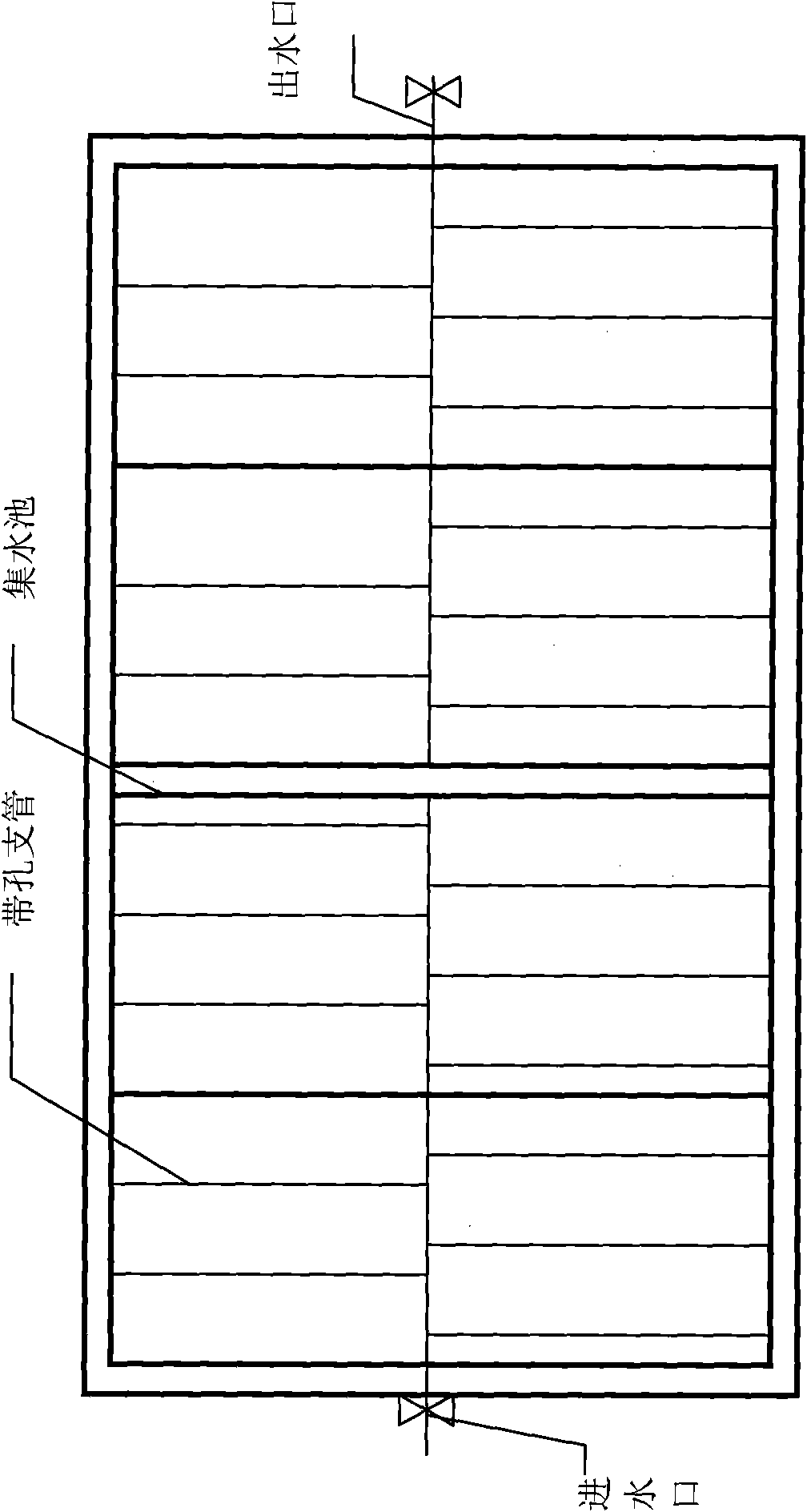 Method for processing sewage by multilevel vertical-current compound manual wetting ground and processing system thereof