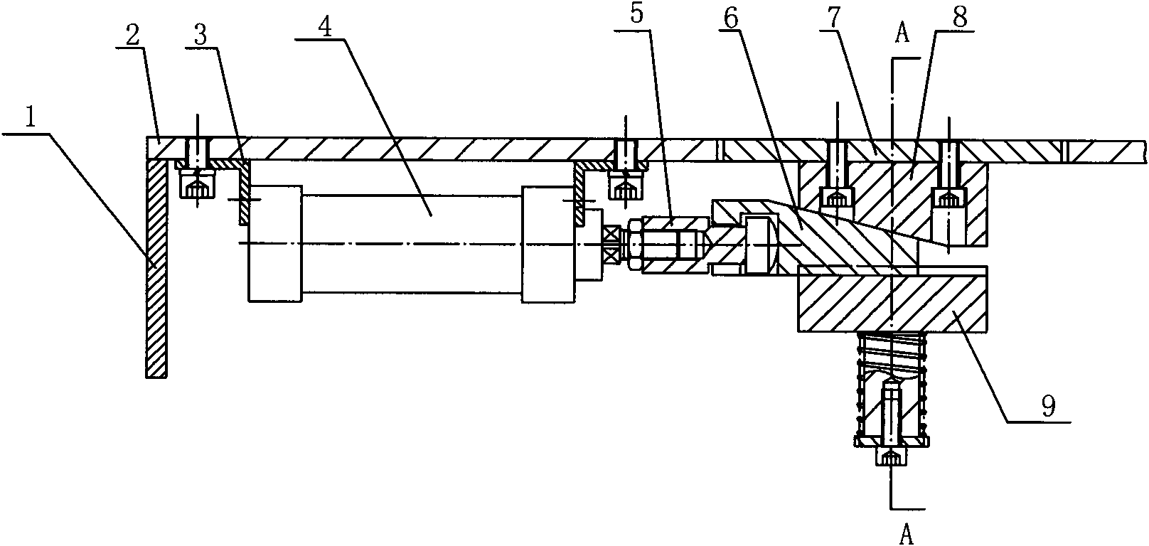 Lifting device of steel cord rewinding spool