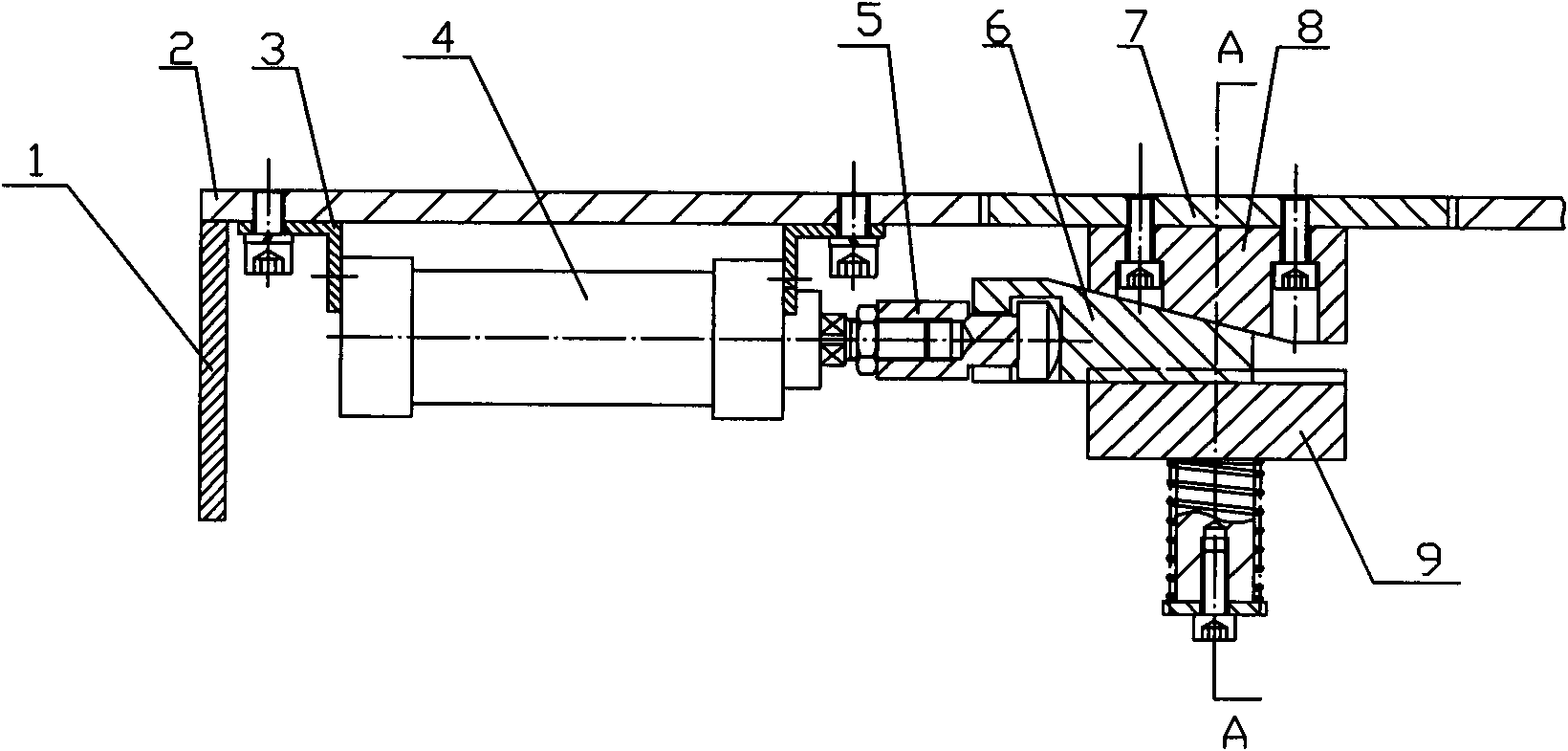 Lifting device of steel cord rewinding spool