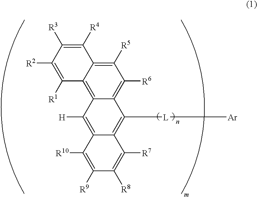 Benzanthracene derivative and electroluminescence device using the same