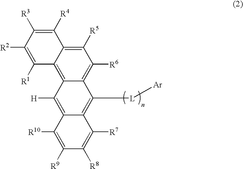 Benzanthracene derivative and electroluminescence device using the same